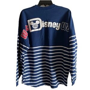 Walt Disney World Cruise Parks Spirit Jersey Shirt Red White Blue Size Medium
